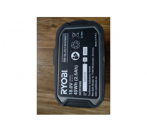 Аккумулятор Ryobi ONE+ RB18L25 5133002237 (18 В; 2.5 А*ч; Li-Ion)