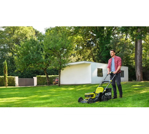 Аккумуляторная бесщеточная газонокосилка Ryobi 18В RY18LMX46A-250, 46см 5133005790