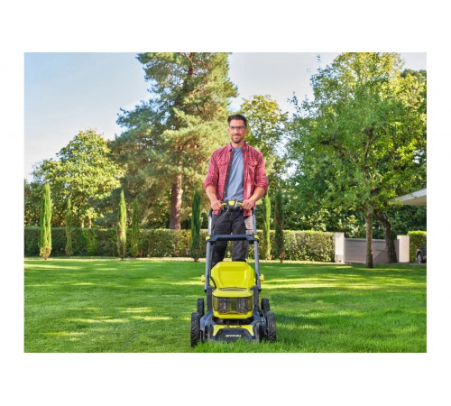 Аккумуляторная бесщеточная газонокосилка Ryobi 18В RY18LMX46A-250, 46см 5133005790