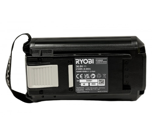 Аккумулятор RY36B60B 36 В, 6 А*ч Ryobi 5133005912