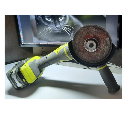 Углошлифмашина бесщеточная Ryobi ONE+ R18AG7-0  без аккумулятора в комплекте 5133002852