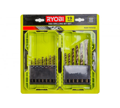 Набор сверл по металлу RAK19HHS2 (19 шт; 2-10 мм) Ryobi 5132004390