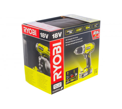 Дрель-шуруповерт Ryobi ONE+ RCD18-LL25S 5133002214