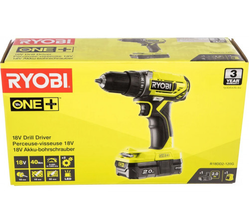 Дрель-шуруповерт Ryobi ONE+ R18DD2-120G 5133004419
