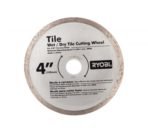 Диск алмазный (102х16 мм) для плиткореза ONE+ Ryobi TSBA1 5132002473