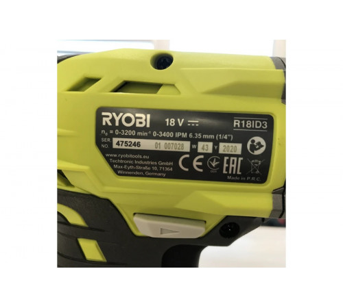 Импульсный винтовёрт Ryobi ONE+ R18iD3-0  без аккумулятора в комплекте 5133002613