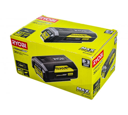 Аккумуляторная батарея (36В; 2.6 Ач; Lithium+) Ryobi BPL3626D2 5133004386