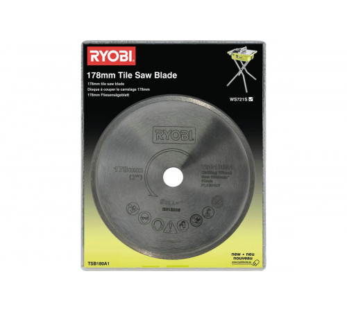 Диск алмазный по плитке (178х25.4 мм) Ryobi TSB180A1 5132002694