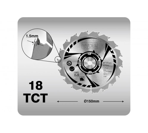 Дисковая пила Ryobi ONE+ R18CSP-0 5133002628