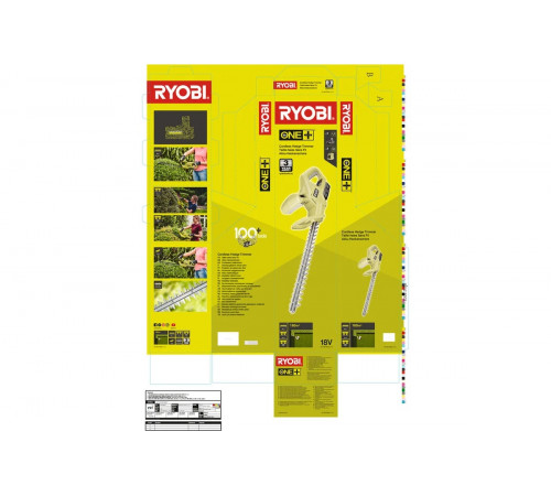 Кусторез Ryobi ONE+ RY18HT40A-113 5133004568