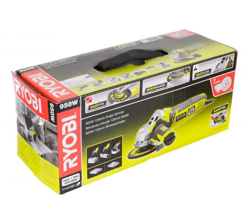 Угловая шлифмашина Ryobi EAG950RB-DF + алмазный диск 5133002272
