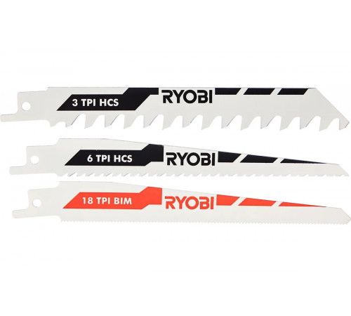 Набор полотен для сабельной пилы 3 шт Ryobi 5132002813
