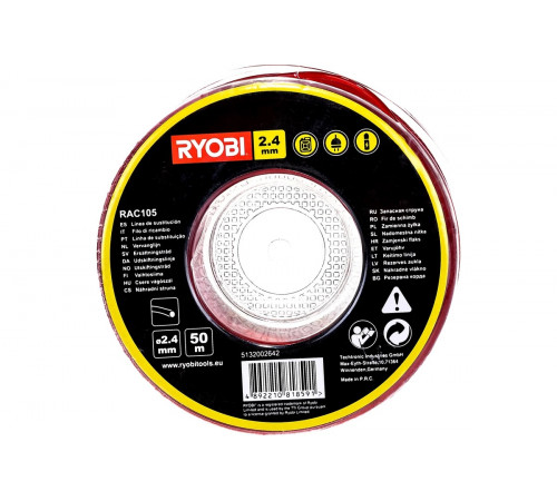 Леска для триммеров (2,4 мм; 50 м; круг) Ryobi RAC105 5132002642