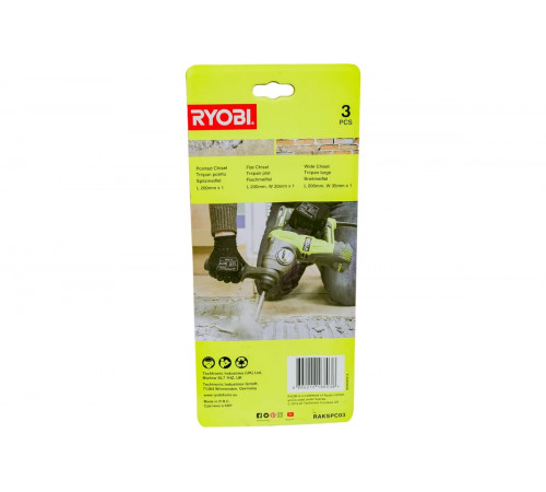 Долота RAKSPC03 SDS+ Ryobi 5132004836
