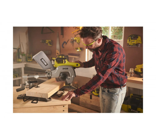 Аккумуляторная торцовочно-усовочная пила Ryobi ONE+ R18MS216-0 5133003597