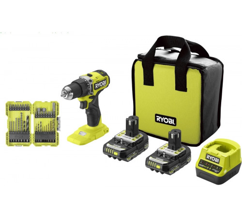 Бесщеточная дрель-шуруповерт Ryobi 18В RDD18C-2C20SA32 5133005624