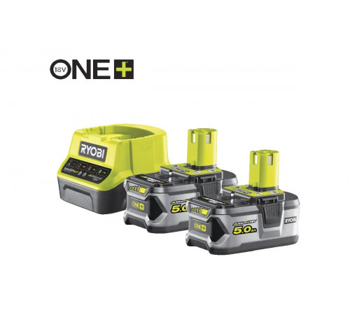 Набор Ryobi ONE+ RC18120-250 5133003364 аккумулятор (18 В; 5.0 А*ч; Li-Ion) 2 шт. и зарядное устройство RC18120