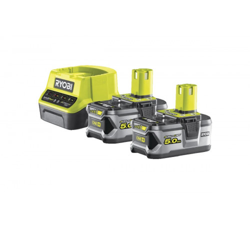 Набор Ryobi ONE+ RC18120-250 5133003364 аккумулятор (18 В; 5.0 А*ч; Li-Ion) 2 шт. и зарядное устройство RC18120