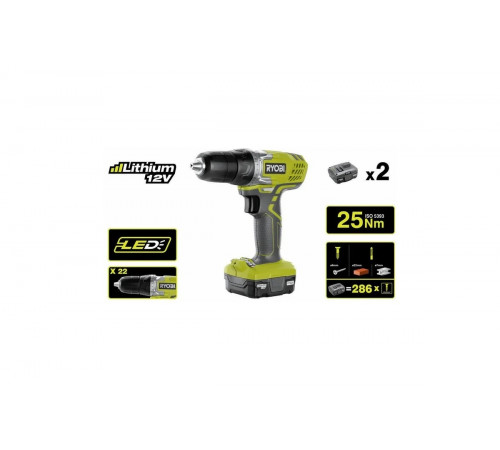 Дрель-шуруповерт Ryobi R12SD-LL13S 5133002323
