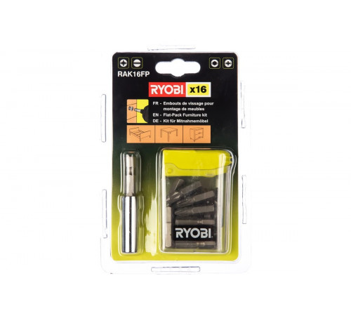 Набор бит IKEA (16 предметов) RYOBI RAK16FP 5132002679