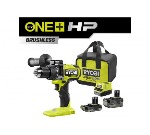 Дрель-шуруповерт Ryobi RPD18X-242S 18В, бесщеточная, ударная 5133005283