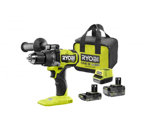 Дрель-шуруповерт Ryobi RPD18X-242S 18В, бесщеточная, ударная 5133005283