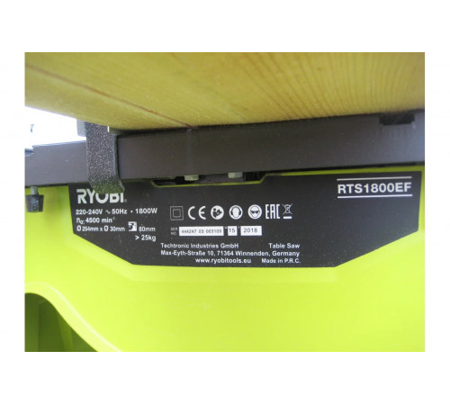 Распиловочный станок Ryobi RTS1800EF-G 5133002025