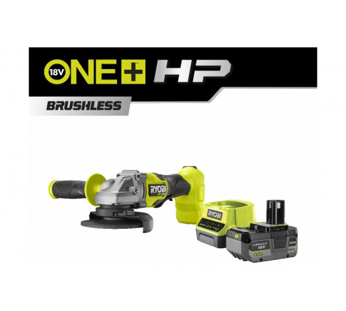 Бесщеточная углошлифмашина Ryobi ONE+ HP RAG18X-1C40S 5133005614