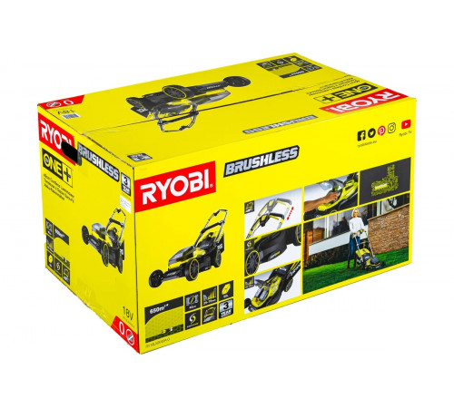 Бесщеточная газонокосилка Ryobi ONE+ RY18LMX40A-0 5133004584