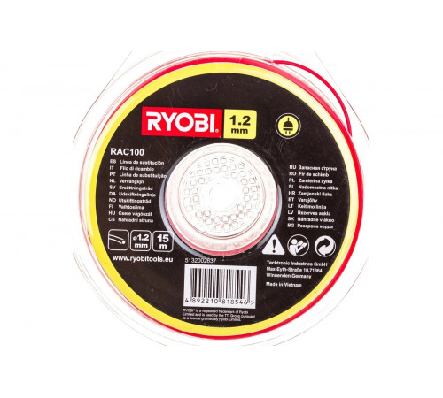 Леска (1.2 мм; 15 м; круглая) RAC100 Ryobi 5132002637