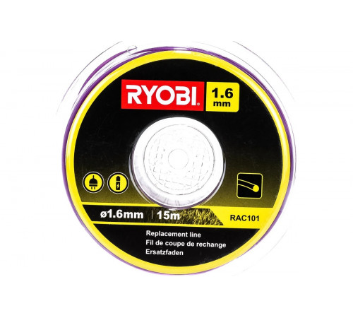 Леска для триммеров (1,6 мм; 15 м; круг) Ryobi RAC101 5132002638