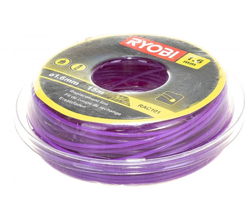 Леска для триммеров (1,6 мм; 15 м; круг) Ryobi RAC101 5132002638