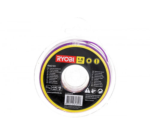 Леска для триммеров (1,6 мм; 15 м; круг) Ryobi RAC101 5132002638
