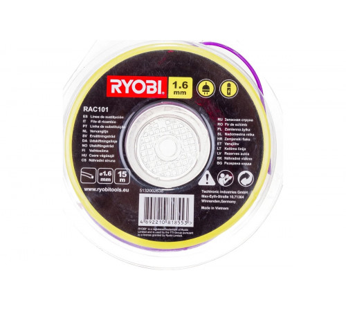 Леска для триммеров (1,6 мм; 15 м; круг) Ryobi RAC101 5132002638