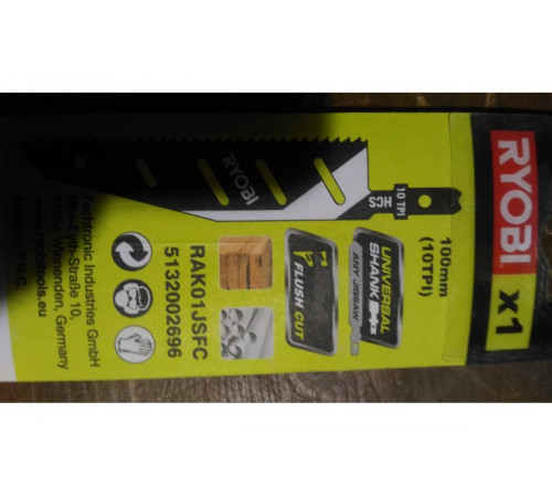 Пилка для лобзика по дереву (100 мм; 10TPI) Ryobi RAK01JSFC 5132002696