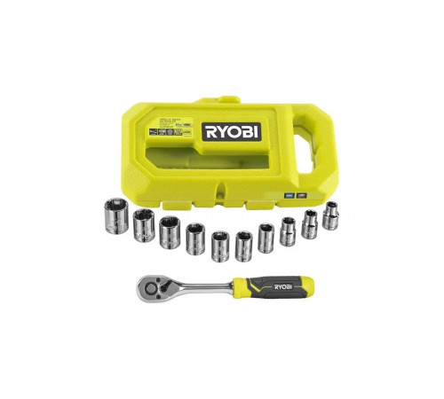 Набор из трещотки и торцевых головок Ryobi RHRS10PC 5132006067
