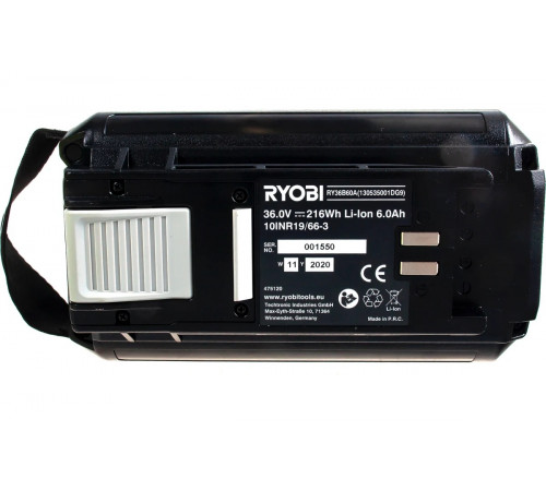 Аккумулятор Ryobi RY36B60A (36 В; 6.0 A*ч; Li-Ion) 5133004458