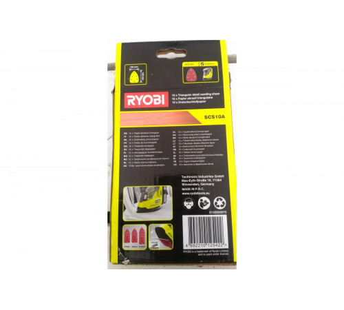 Листы шлифовальные (10 шт; 100х140 мм) Ryobi SCS10A 5132002675