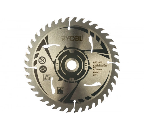 Пильный диск для R18CS (165х16х1.6 мм; 40 зубьев) Ryobi CSB165A1 5132002774