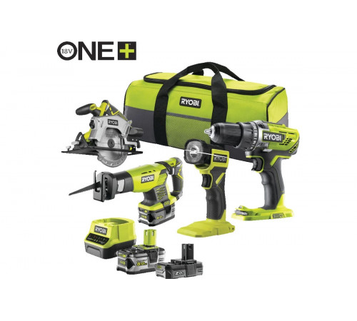 Набор из 4 инструментов Ryobi RCK184-252S 18В 5133005692