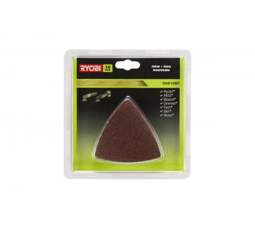 Набор шлифлистов RAK10MT 10 шт. Ryobi 5132002600
