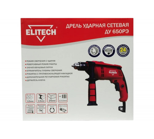 Ударная дрель Elitech ДУ 650РЭ Ударная дрель Elitech ДУ 650РЭ