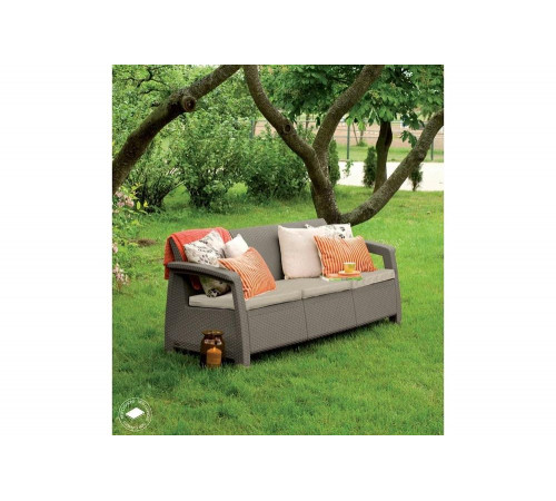 Трехместный диван Keter Corfu Love Seat Max капучино 258978 Трехместный диван Keter Corfu Love Seat Max капучино 258978