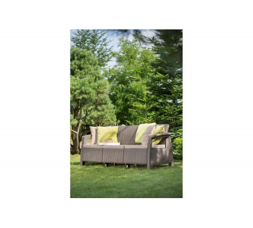 Трехместный диван Keter Corfu Love Seat Max капучино 258978 Трехместный диван Keter Corfu Love Seat Max капучино 258978