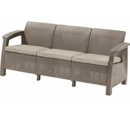 Трехместный диван Keter Corfu Love Seat Max капучино 258978 Трехместный диван Keter Corfu Love Seat Max капучино 258978