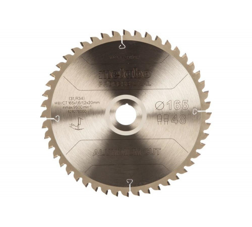 Пильный диск по алюминию 165x20 мм, Z48, FZ/TR -5 Metabo AluminiumCutProf 628276000