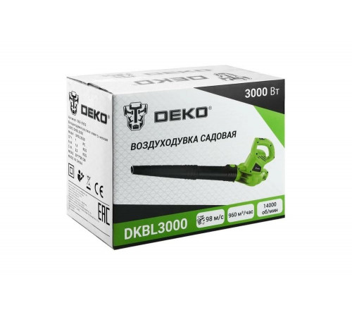 Садовая электрическая воздуходувка DEKO DKBL3000 Садовая электрическая воздуходувка DEKO DKBL3000