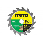 Диск пильный по дереву STAYER Fast 140x20/16 мм, 16Т 3680-140-20-16_z01