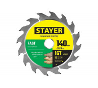 Диск пильный по дереву STAYER Fast 140x20/16 мм, 16Т 3680-140-20-16_z01