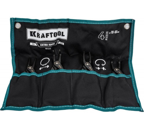 KRAFTOOL 4 шт., 180 мм, набор съемников стопорных колец Grand-4 22812-H4
